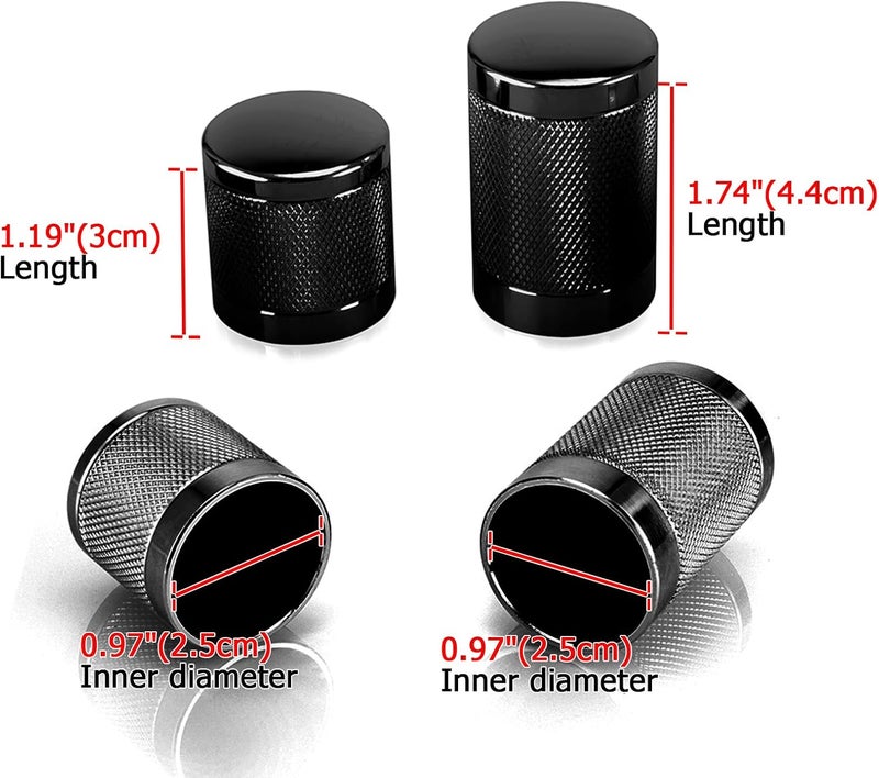 MoFun Rack Docking Point Hardware Kit 4 Point Covers Docking Magnet Caps Steel Compatible with Harley Touring Street Road Electra Glide Road King 1994-UP, Gloss Black - Image 2